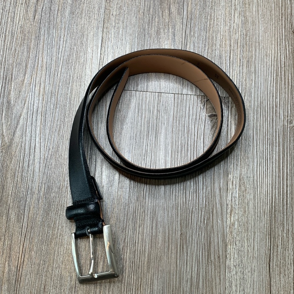 Trafalgar Rafferty Men’s Black Genuine Leather Belt Made in Italy Size 36